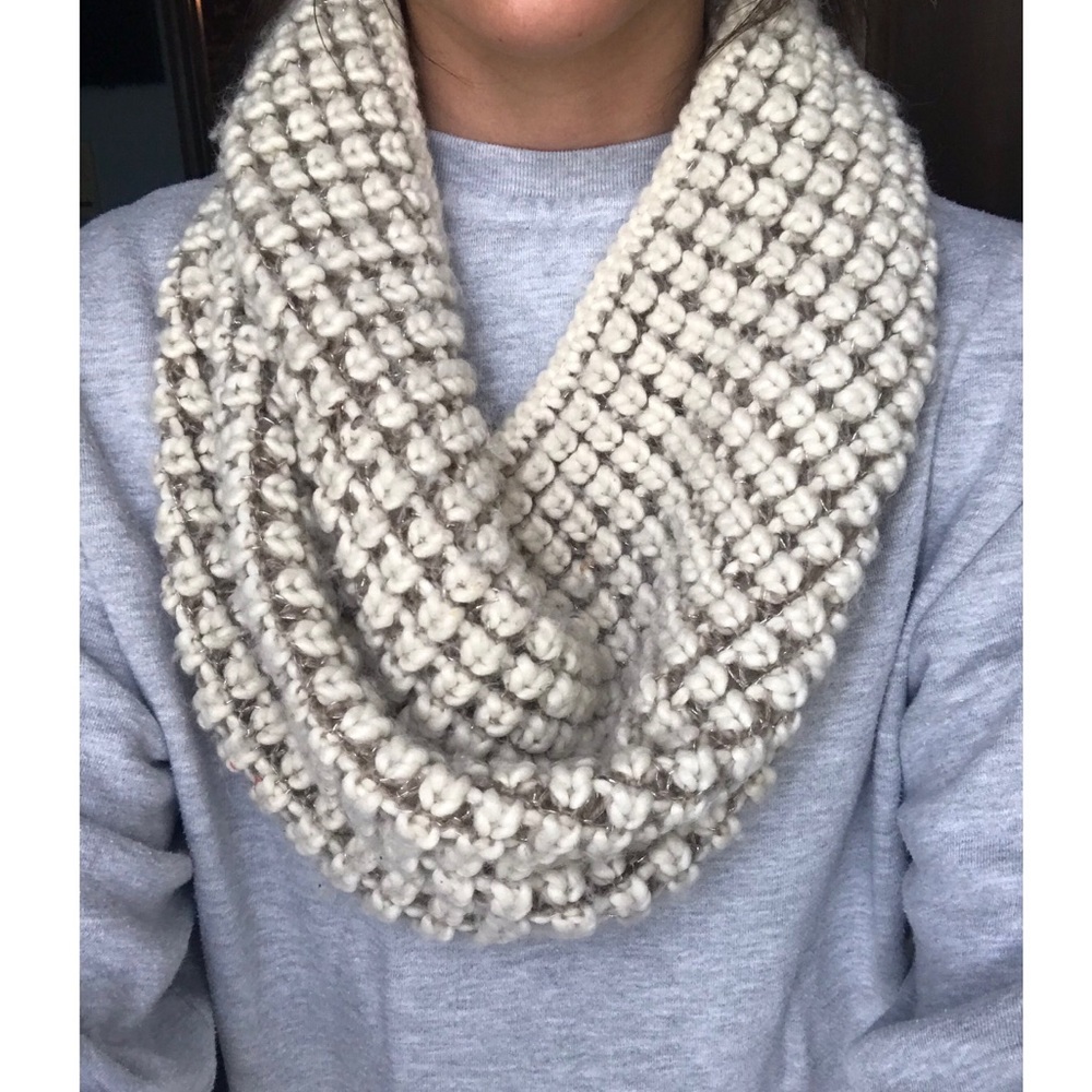 Cream colored Knit scarf